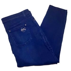 #126 Michael Kors 18 18W Skinny Cropped Blue Jeans
